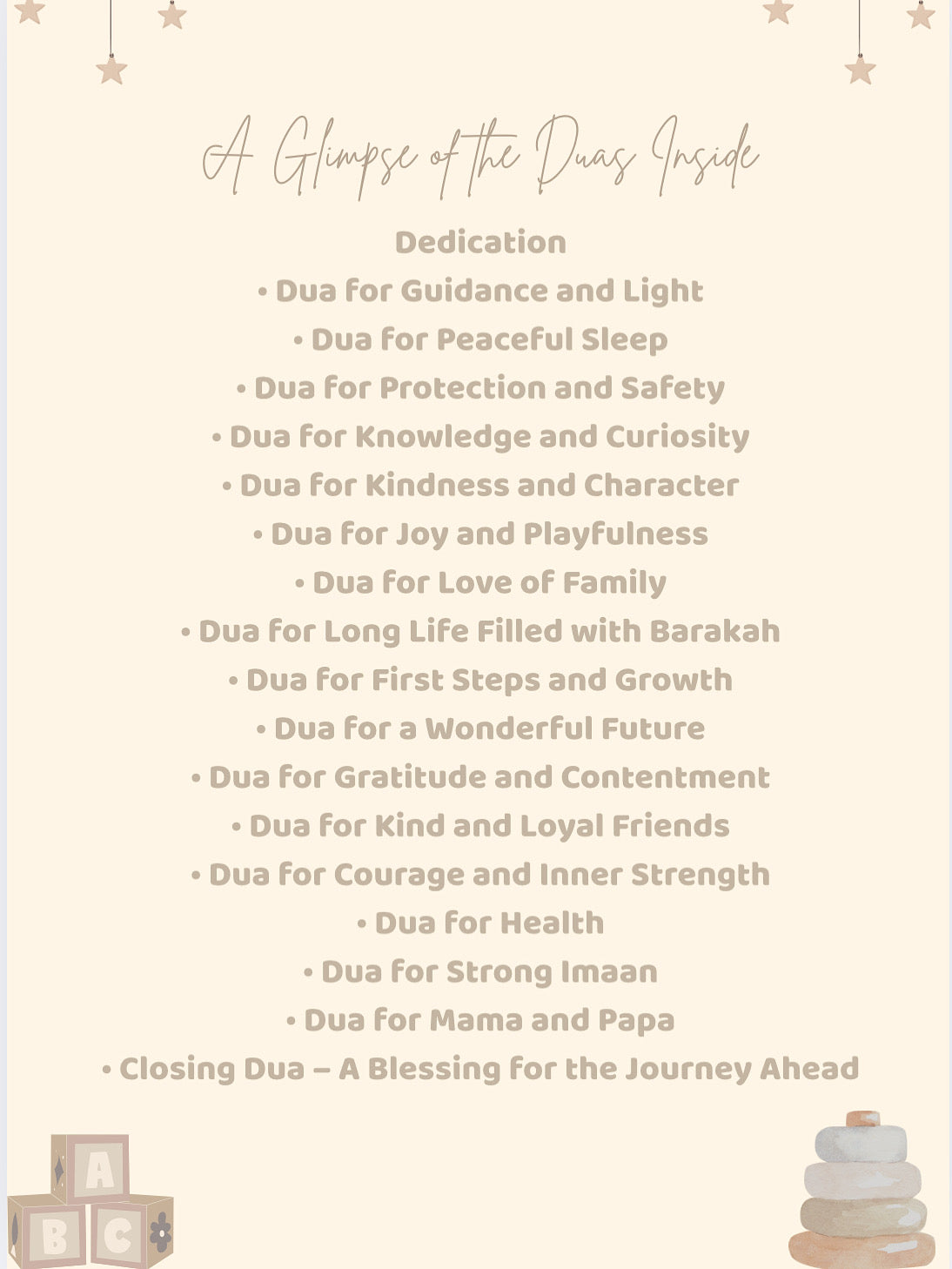 Personalised Dua Book