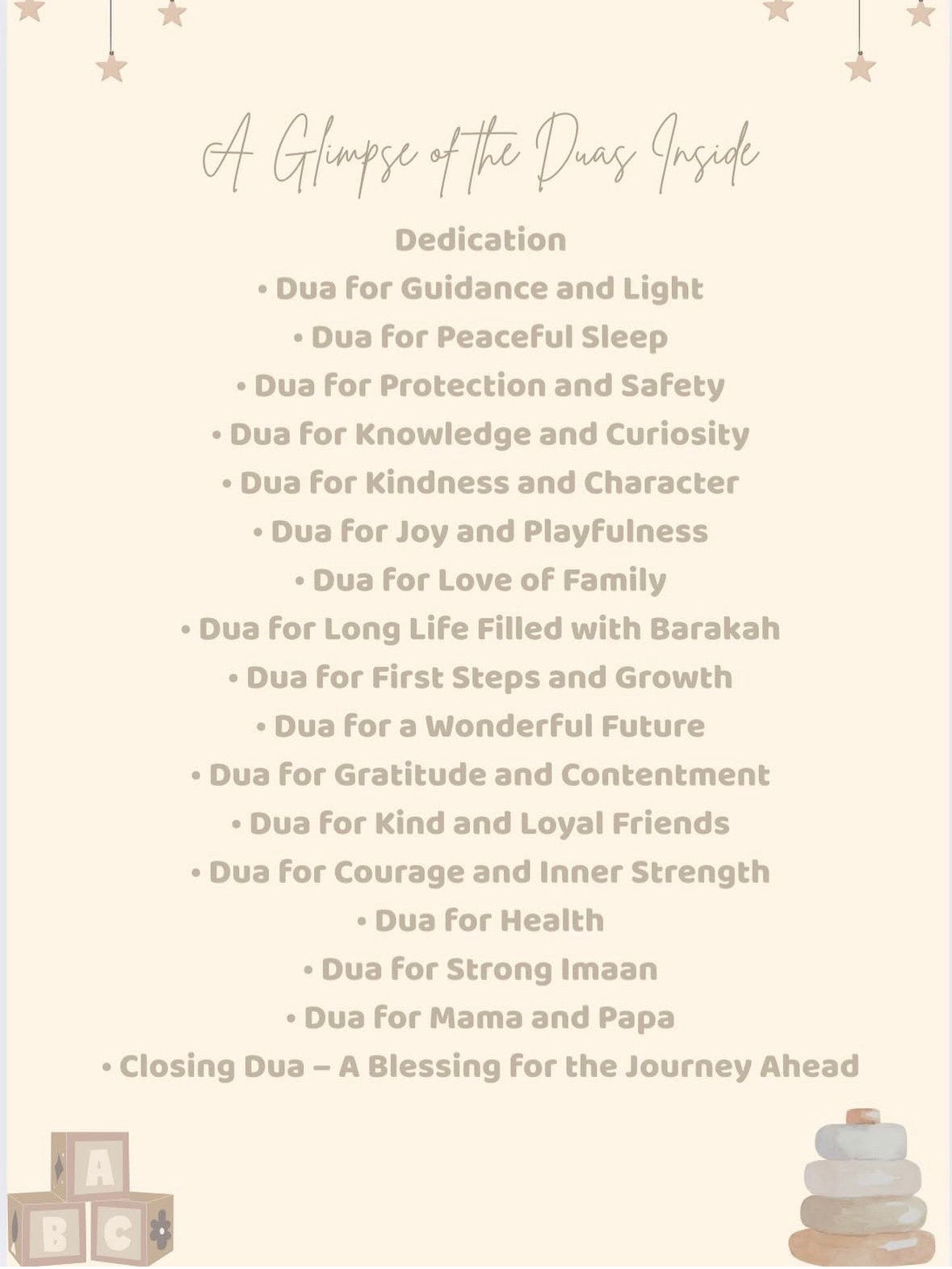 Personalised Dua Book